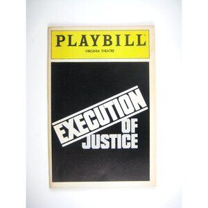 Execution Of Justice Playbill 1986 Harvey Milk Wesley Snipes Stanley Tucci